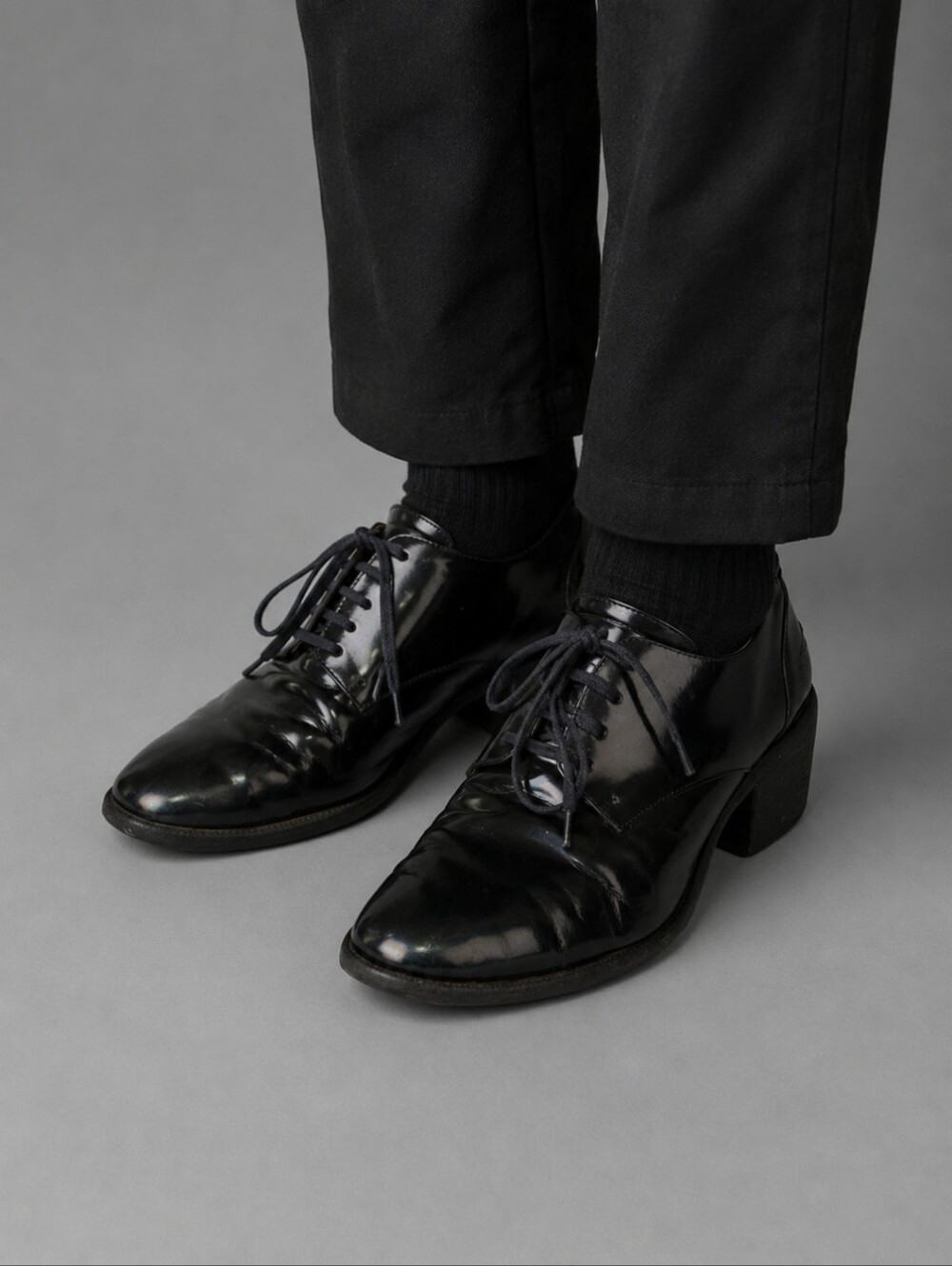 Madewell Classic Black Leather Oxford Lace-Up Shoes Size 6